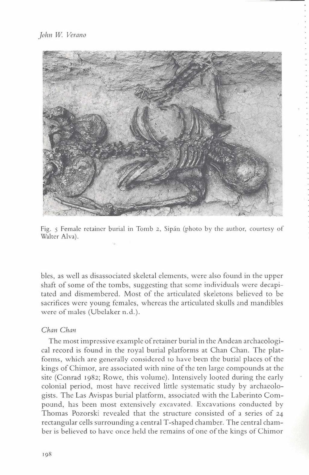John W Verano Rg. 5 Female retainer burial in Tomb 2, Sipan poco oy me author, courtesy of Walter Alva).