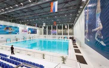 Synchronized swimming olympic center at ZIL other facility - a water entertainment center called Arena of Legends. The total area of the center will amount to 28,500 square meters.