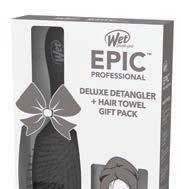 EPIC GIFT PACK DELUXE DETANGLER WITH HAIR TOWEL DETANGLER BRUSH STAIN GLASS Display
