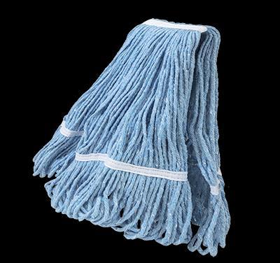 No. 18 Blended Wet Mop Refill Heavy Duty synthetic yarn is perfect for large clean-up jobs. Looped end design for strength and exceptional wicking characteristics.