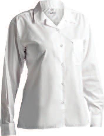 668 Fitted ¾ Sleeve Revere Blouse - Single Pack Quality: 65% Polyester 35% Cotton 658 Easy Care Hanger pack Long