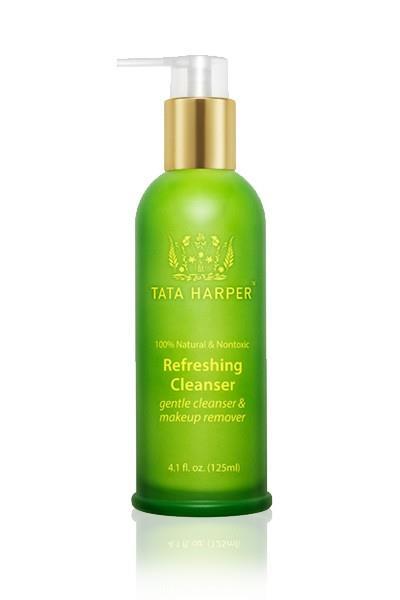 Tata Harper: Refreshing Cleanser Product Description: Multiaction enzymes (pineapple, pomegranate, and keratinase) along with cellulose effectively peel and help uncover a smooth, fresh, new