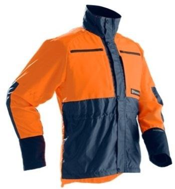 Mesh ventilation underneath the outer panels. 6- layers of RS2096 Tekwarp chain saw protective cloth in shoulder, upper back, and chest area. Front opening zipper. Machine washable, hang to dry.