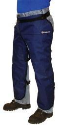 Pro Forest Apron Chaps Size/ Color 600 Denier outer shell that comes in Blue or Orange. 1 layer of Rope-Mali and 4-layers of Tekwarp protective cloth.