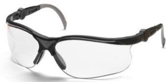 Polycarbonate Lens which guards against scratching, and static. 99.9% UV protection. Meets ANSI Z87.1. Husqvarna branded. 544963801 Black/ Clear $8.