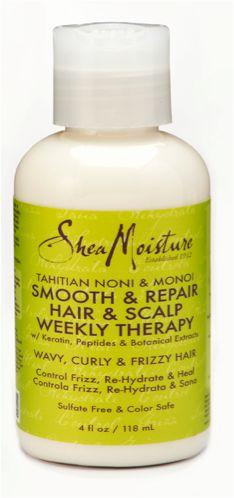 Shea Moisture: Hair & Scalp Weekly Therapy Product Description: This ultra-nourishing treatment is the secret to healthy, shiny hair.
