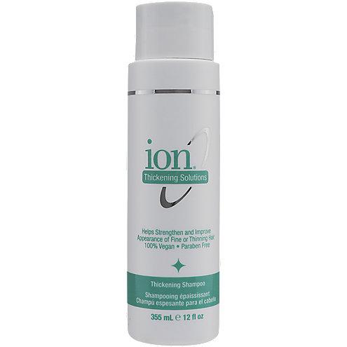 Ion: Thickening Shampoo Product Description: Ion Thickening Shampoo helps strengthen and improve the appearance of fine or thinning hair.