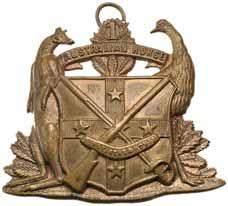 $120 5346* 8th (Union Volunteer) NSW Infantry Regiment, (Irish Rifles), hat badge, 1899-1903, in brass