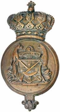 5353* NSW Regiment Volunteer Cavalry, 1890-95, hat badge in bronze (32mm) (Grebert p66); NSW Lancer
