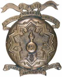 (2) 5419* Victorian Military Engineers, Five Year's Service Badge, 1880, in bronze (66mm) (Grebert p177). Good very fine.