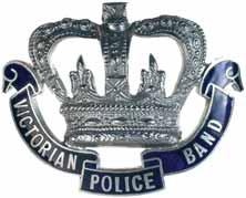 Uncirculated. $3,000 5300* Victorian Police Band, c1930s, Queen Victoria crown cap badge in nickel and enamel, no maker's mark, hollow back with curved scroll. Extremely fine.