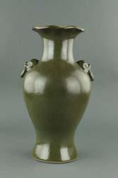 00 372 Chinese Famille Rose Porcelain Vase Qianlong Mk Chinese Famille Rose porcelain vase; of angular shoulder surmounted by