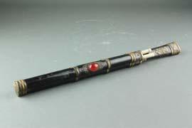 Page: 44 426 Tibet Hand Short Sword w/ Ivory Chopsticks Tibetan short sword with ivory chopsticks;