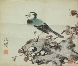 327 62 WC on Paper Scroll Landscape Wu Hufan 1894-1968 Landscape; Chinese ink and watercolour on paper; horizontal hanging scroll ;signed Wu Hufan and inscribed with two artist seals; 33.