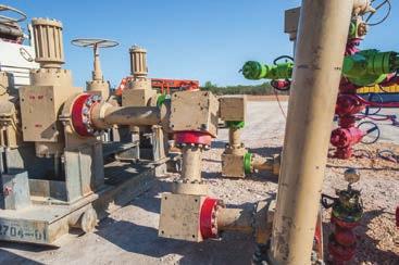 A frac tree is installed over the well and a frac manifold is placed in close proximity to the wells that it will service.