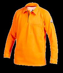 Y1131 LONG SLEEVE HI-VIS POLO 150gsm, 69% Cotton, 5% Polyester, 6% Polyoxadiazole Full underarm gussets provide increased mobility with superior protection,