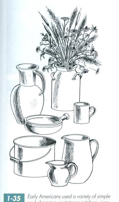 Simple and charming containers, pitchers, jugs,