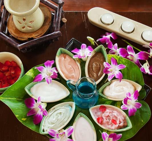 THE V SPA PACKAGES The V Relaxing Package 120 mins / THB 4,500 Herbal Steam Body Scrub of your choice Aromatherapy Massage 20 mins 40 mins 60 mins The V Well-being Package