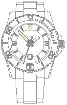 To do so, simply turn the bezel counterclockwise to align the triangle of the scale with the minutes hand of the watch.