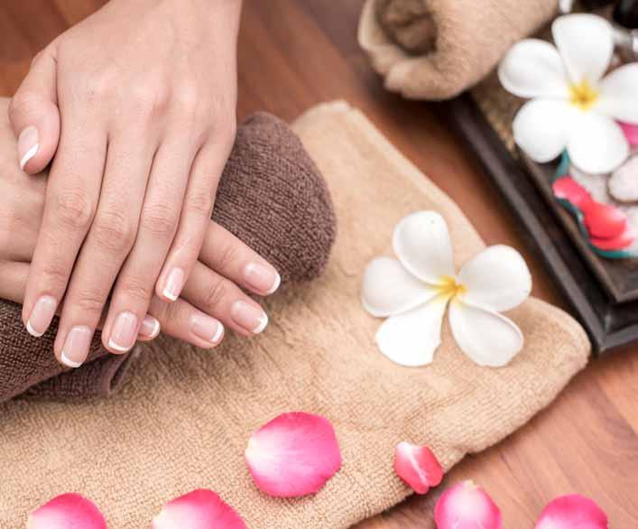 CND MANICURES All CND manicures use the CND range of luxury spa products.