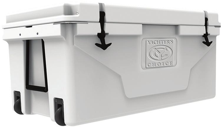 quickly 2" Tie-down and padlock holes are molded into the cooler Imprinted fish scale on lid Item# Description Capacity Size Case 50001-30L 22"L x 13 1 /2"W x 16 1 /2"H 1 50002 w/wheels 60L 30 3 /4"L