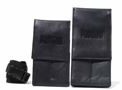 leather & suede Compact roll up case with
