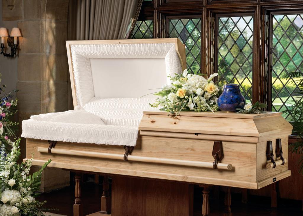 Lyra Natural q w Cremation-friendly hardware 8 CASKETS Call your