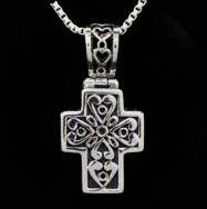 32-129 Sterling Silver 230 No Chain 13/16 x 11/16 SMALL CROSS *32-102 Sterling Silver 159 *32-104
