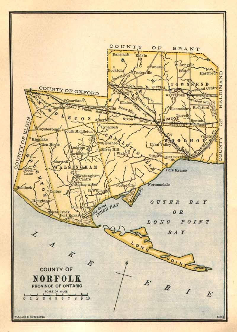 107 Map 17: Norfolk County from W.J. Gage and Co.