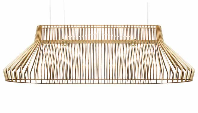 OAST Contemporary wooden ceiling light, handmade from carefully cut, ethically sourced FSC (Forestry Stewardship Council) approved birch veneer.