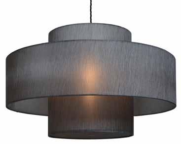 LUNA Contemporary tiered ceiling light made from sheer voile, handcrafted at Copper & Silk s London studio. Luna s frosted lining allows light to diffuse through the voile with a soft glow.
