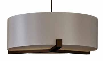 MAYFAIR Sophisticated pendant shade, consisting of a custom lampshade encased in a solid brass three-way clasp made in England and made from solid brass.
