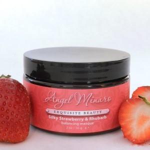 Silky Strawberry & Rhubarb balancing masque 2 ounces/56g This exquisite mask is formulated to cleanse and exfoliate as well as nourish and condition.