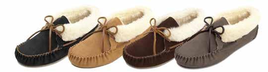 WOMEN'S PILE LINED SLIPPERS CALLY Soft, supple suede with rawhide lace. Pile lined with thin Cally.