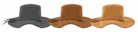 HATS OUTBACK R uff distressed leather and braided band make this our #1 selling hat style.