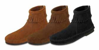Height: 4½ in. : 4-11 182 Soft 282 283 Dusty 189 Soft 289 Thin CLASSIC FRINGE BOOT Soft, supple suede with rawhide lace. Soft or thin. Height: 4 in.