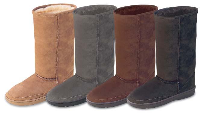 WOMEN, MEN AND CHILDREN'S 100% SHEEPSKIN BOOTS Our fine sheepskin breathes, keeping your feet comfortable indoors and out.