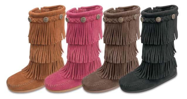 Sporty 2292 2295 Hot Pink 2297T 2299 7-4 ANKLE HI TRAMPER BOOT 2429 2422 3-LAYER FRINGE BOOT 2652 2655 Hot Pink 2658 Dusty 2659 Geniune suede upper, rawhide lacing, fully padded in, and a light