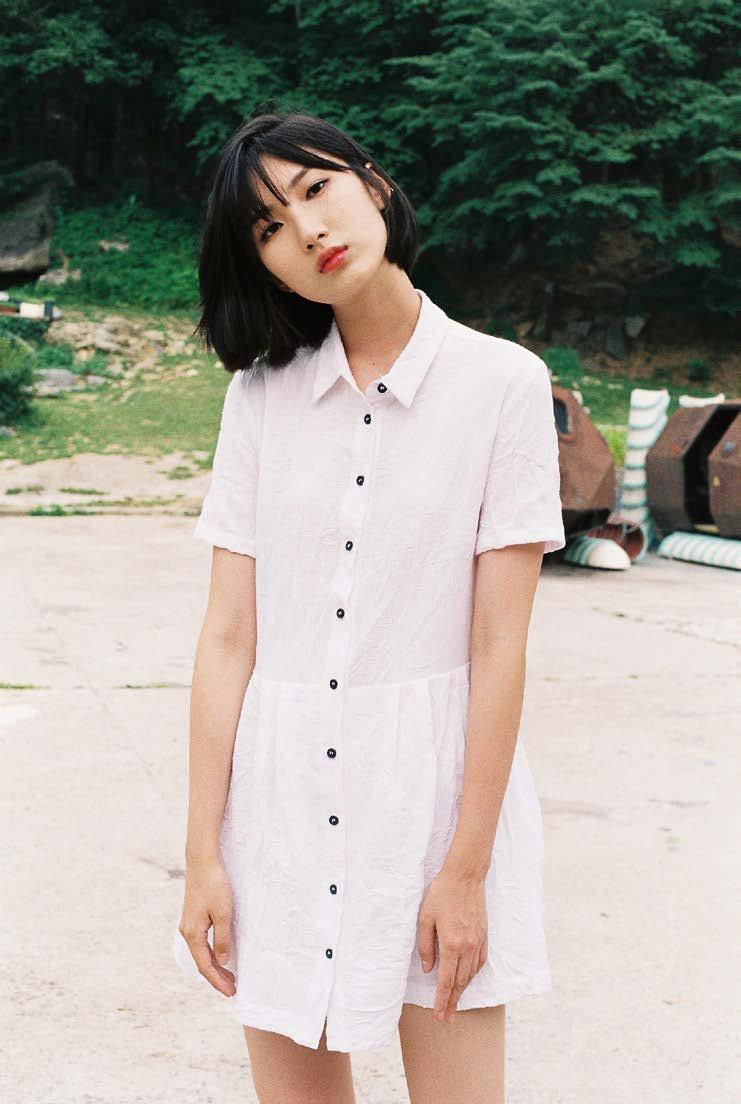 Utilitarian textured shirt dress Classic shirt dress in a