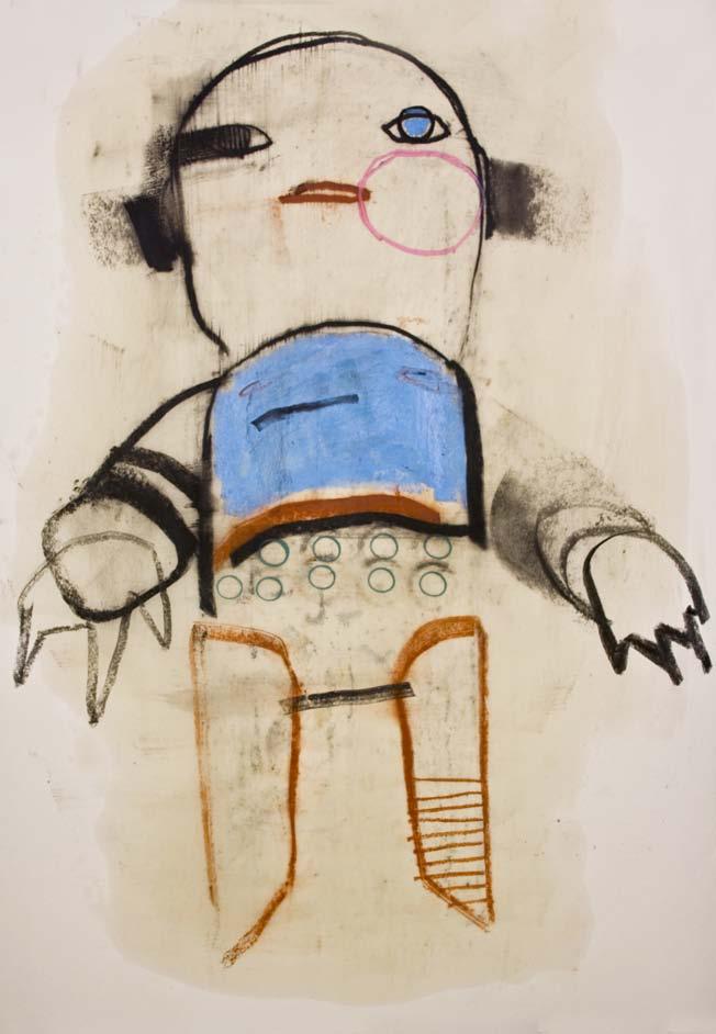 Page 15/29 Doll Blue Top Drawing mixed media on paper Sheet 100 x 700 cm 39.