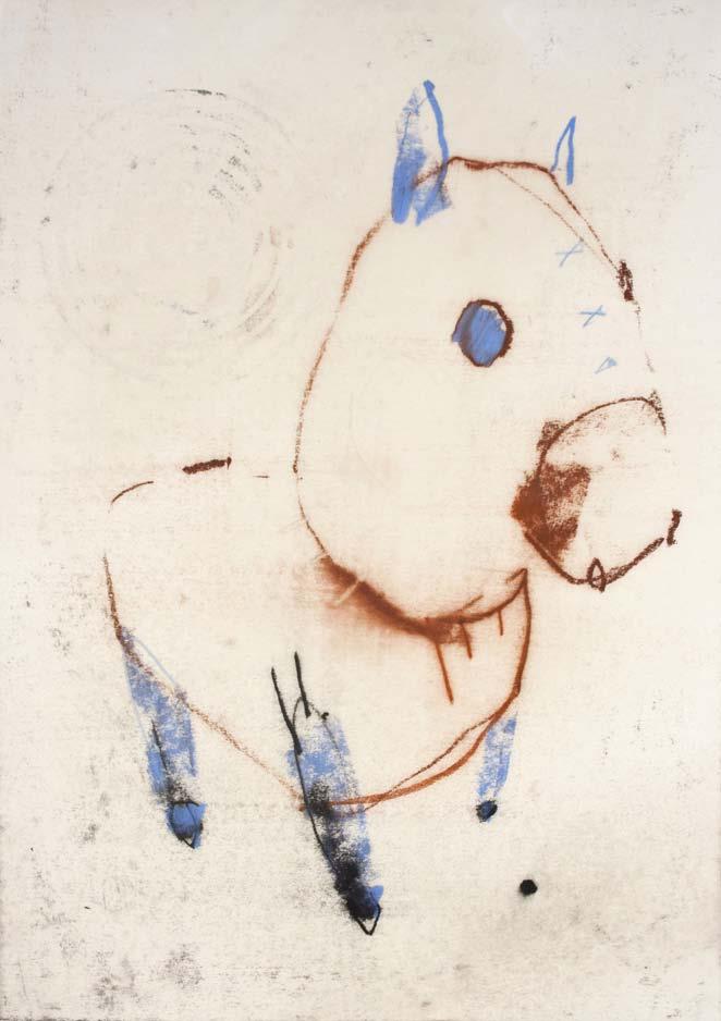 Page 18/29 Equino Occhi Blu Drawing mixed media on paper Sheet 34,5 x 24,5 cm
