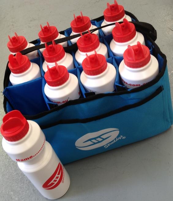 Water Bottles Can be delivered with club logo, embellishing options on following