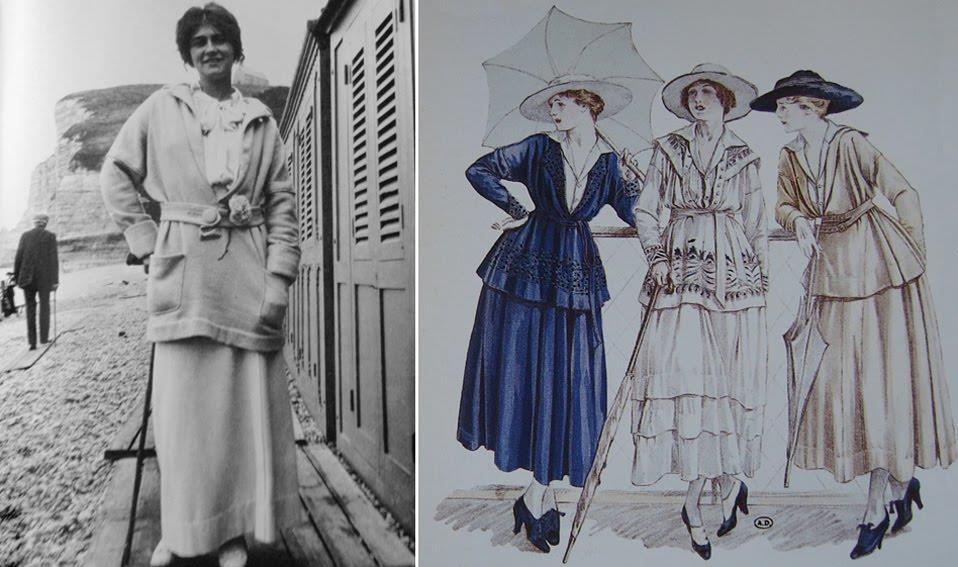 1916: Made Suits of Jersey Fabric Adornment, what