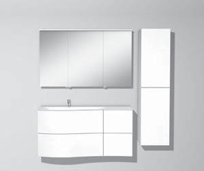 and LED-lighting of 210 36 407 670 335 660 SFHC040 SFHD040* SIHT040 SFHB067 SFHM067** Fronts Thermoformed front R3 I Carcass: Melamine Mirror cabinet, mineral cast washbasin incl.