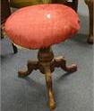 170 A good piano stool. 171 A large collection of souvenir plates. 172 Soda siphons, plaster figures etc.