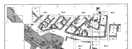 In the upper city three building complexes separated by a street and courtyard system were uncovered (fig. 3).
