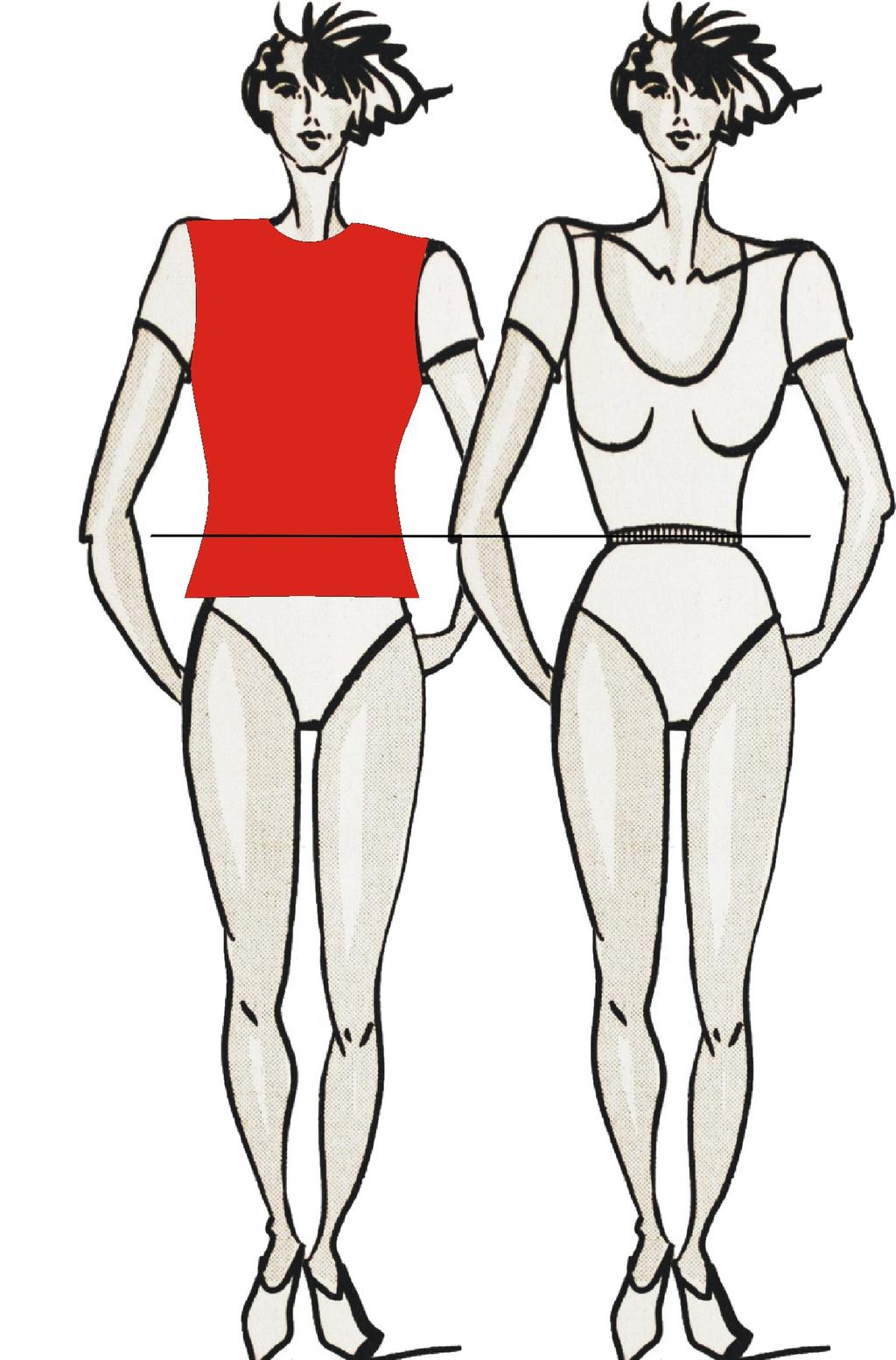 You can do the same with your dresses by either using an insert around the waist for the appropriate color for your body type. For Short-Waisted.