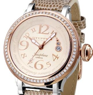 WATCH COLLECTION 07 JOSEPHINE serie JO/CR/113R (automatic) Special set price with white diamonds Ref:7009) : 6445,- (instead of 6645,-) Set price with brown (Ref: 7008)/champ diamonds (Ref: 7014)