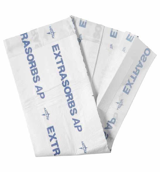 EXTRASORBS AP DRYPADS Dryness to Help Protect the Skin» Air permeable for use on air therapy beds» Wicks fluid away from skin» Absorbs fluid, protects patient and linens» Indication for use: Managing