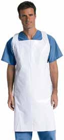 Item Number Description Ea/Bg Ea/Cs PROTECTIVE APPAREL NON24280 41 x 62 10 100 EFFECTIVE PROTECTION WHITE APRON Effective protection against liquids and waste» Made from polyethylene material.